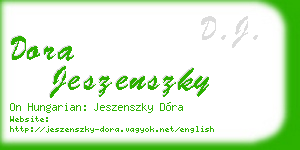 dora jeszenszky business card